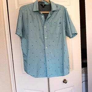 Volcom Classic Fit Mens Short Sleeve Shirt Size M